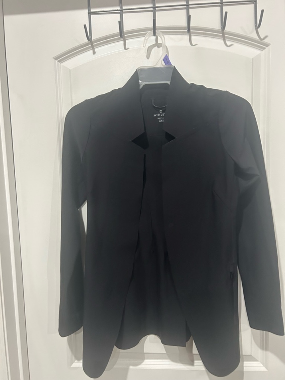 Athleta Stellar Black Open-Front Minimalist Blazer Jacket